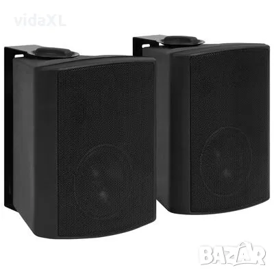 vidaXL Стенни стерео високоговорители 2 бр черни вътрешни/външни 100 W（SKU:70159）, снимка 1