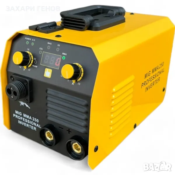 250А МАХ MINI Електрожен + Телоподаващо с дисплей TURBO MAX, ръкавици, снимка 1