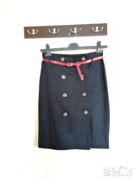 Черна пола с копчета PAPAYA, снимка 1