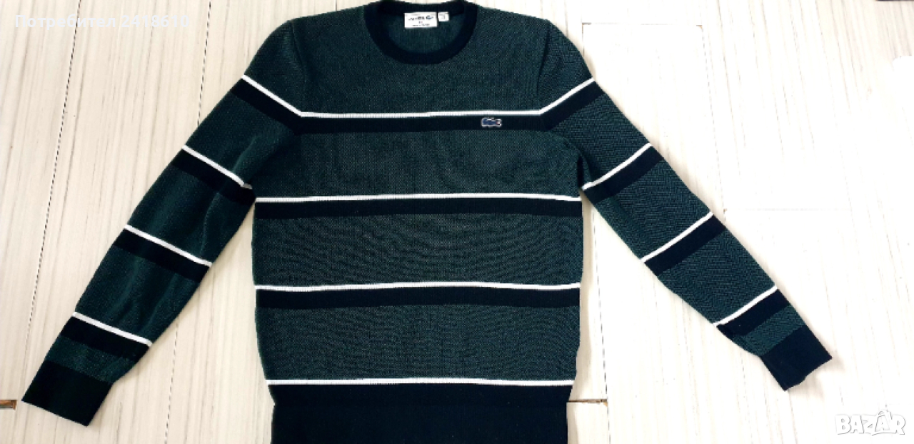 Lacoste Made In France / Knit Mens Size 3 - S  ОРИГИНАЛ! Мъжки Памучен Пуловер!, снимка 1