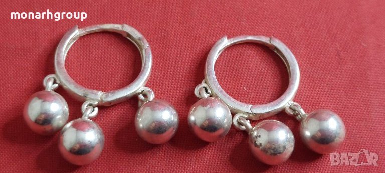 Сребърни обеци, снимка 1