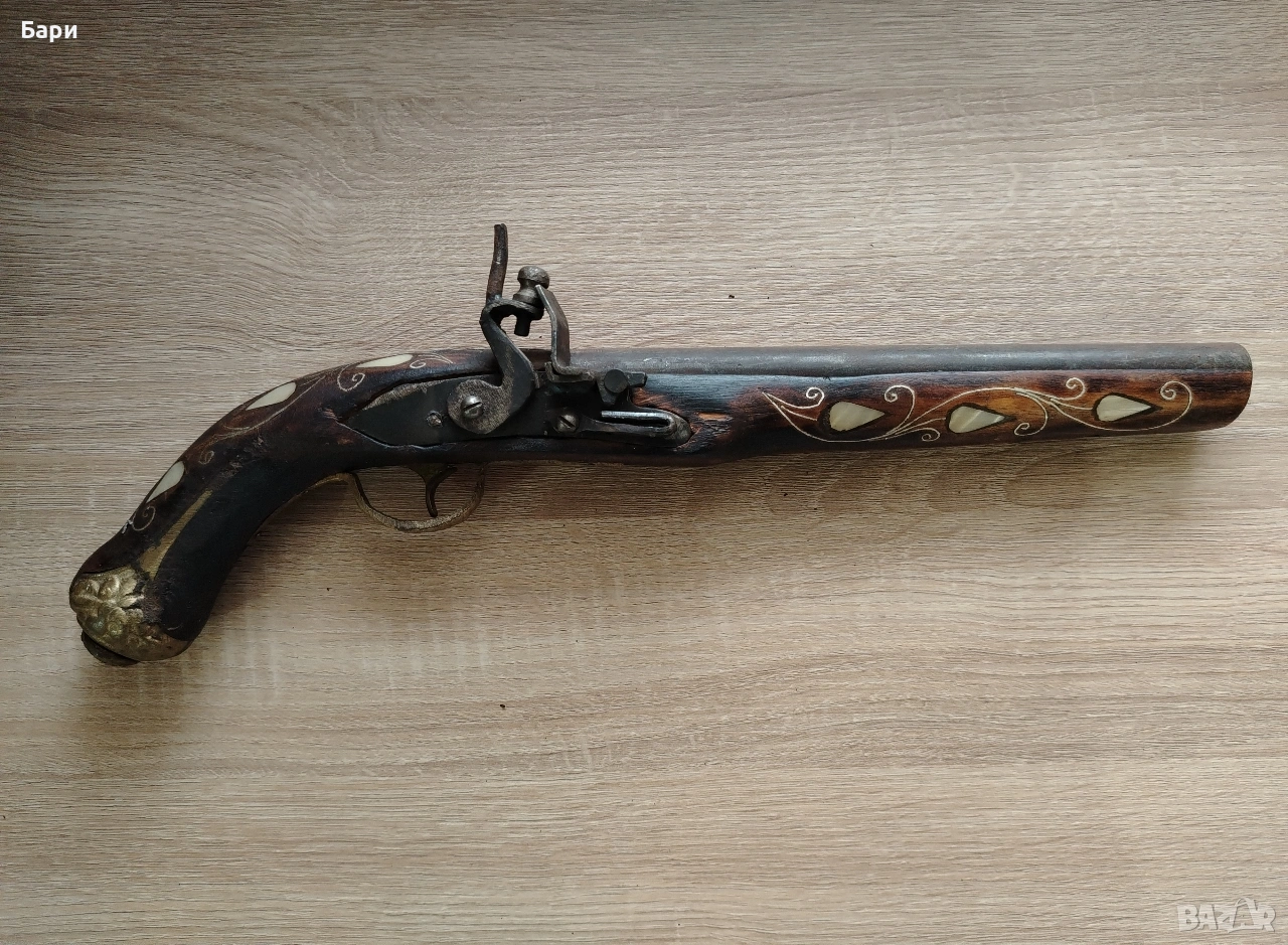 Стар кремъчен пищов,пистолет, снимка 1
