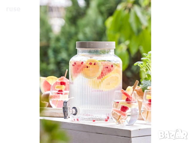 НОВИ! Диспенсър за напитки 4.9л буркан с канелка 