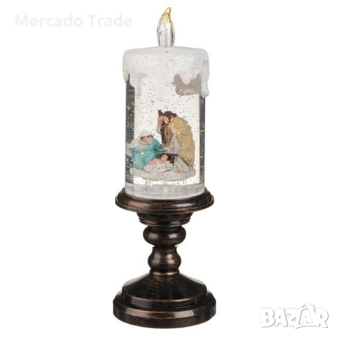 Коледен музикален фенер Mercado Trade, LED светлина, Бяла топла, снимка 2 - Декорация за дома - 52484393