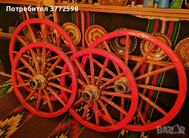 Рисувани колелета колела каруца, снимка 12 - Декорация за дома - 48066200