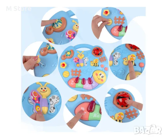 Интерактивна маса за деца и бебета, светлини и звуци,, снимка 8 - Образователни игри - 48044347