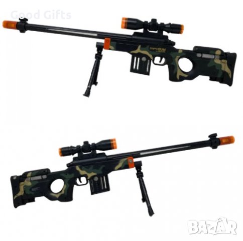 Детска пушка със снайпер - вибрация, светлина + звук, снимка 2 - Други - 39301502