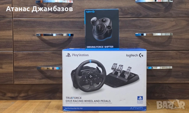 Състезателен волан, педали и скоростен лост Logitech TRUEFORCE G923, снимка 8 - Аксесоари - 54102199