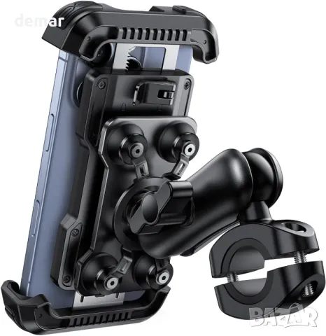 Стойка за телефон за мотоциклет Lamicall, телефон 4,7-6,8" - черен