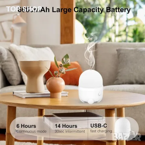 FAGVREI 150ML дифузор за етерични масла с акумулаторна батерия, 7 цвята, снимка 3 - Други - 49500184