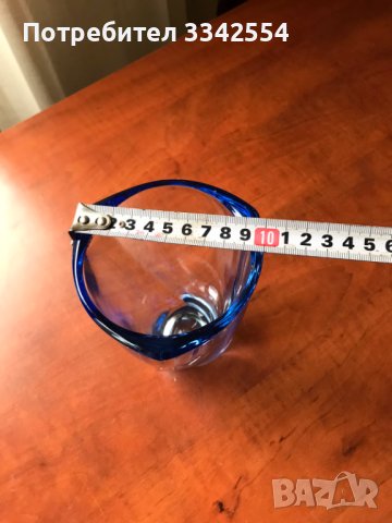 ВАЗА ВАЗИЧКА СТЪКЛО ЦВЕТНО РЕЛЕФ ДЕБЕЛО ОТ СОЦА, снимка 5 - Други ценни предмети - 44458775