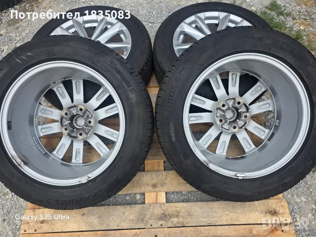 Лети джанти 17ки 5х114.3 Nissan + летни гуми 215/60/17 Barum, снимка 9 - Гуми и джанти - 55842937