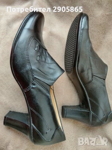 Нови кожени български обувки, снимка 5 - Дамски обувки на ток - 42299645