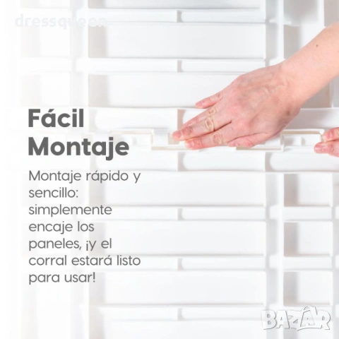 4487 Бяла кошара за кучета с 6 панела – Модулна форма и височина 60 см, снимка 5 - За кучета - 53876623