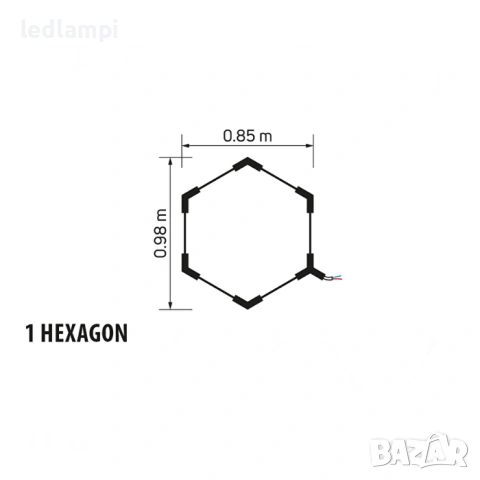 LED Система HEXAGON 42W 4200Lum, снимка 2 - Лед осветление - 54269970