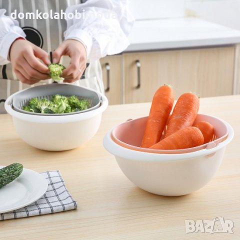 Пластмасова купа и гевгир за миене,21x9 cm, снимка 2 - Аксесоари за кухня - 34490634