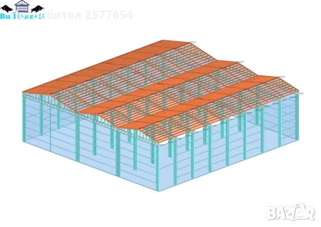 ЛИЗИНГ - Халета, Хале, Магазини, Магазин, Складове 576м2-24м х 24м х 6