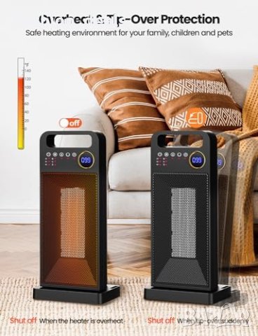 Нова Електрическа печка  с Дистанционно, 5 Режима, Тиха, Енергоспестяваща, снимка 4 - Други - 42875156