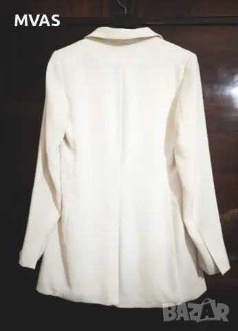 H&M официално дамско сако S M размер млечно бяло, снимка 2 - Сака - 47475729