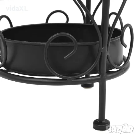 vidaXL Поставка за чадъри, винтидж стил, метална, 26x46 см, черна, снимка 5 - Закачалки - 56146445