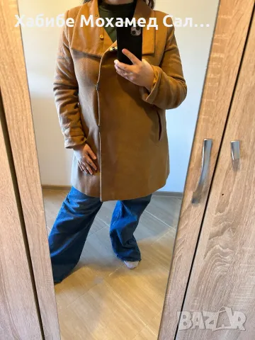 Дамско стилно палто Рр ХЛ - 2ХЛ, снимка 2 - Якета - 48348254