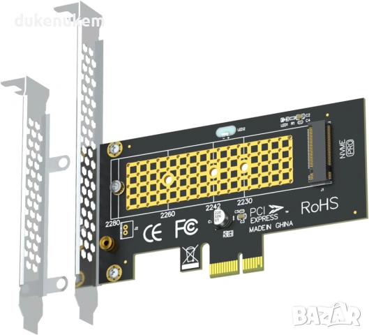 Адаптер M.2 NVMe към PCIe X1 GLOTRENDS PA09-X1