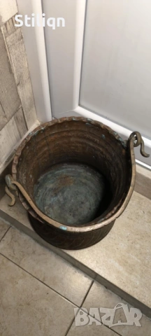 Голяма медна кофа с гравиран ефект от времето на Сефевидите, Персия, 18 век., снимка 3 - Антикварни и старинни предмети - 53058100