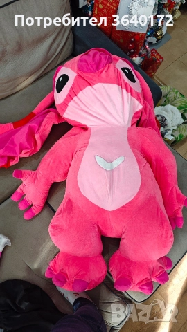 Продавам Огромен Розов Стич 120см, снимка 3 - Плюшени играчки - 52875228