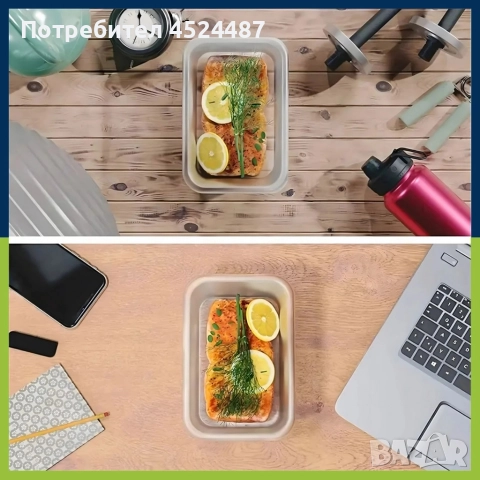 Комплект от 12 кутии за храна за обяд – пластмасови контейнери с капаци, снимка 3 - Кутии за храна - 52868664