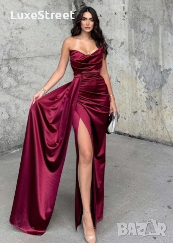 Сатен 🤍Дамски Рокли 