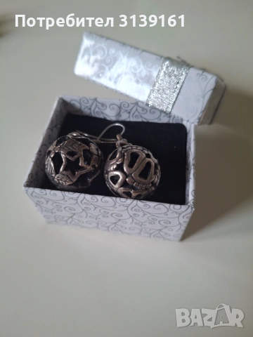 Сребърни обеци. , снимка 2 - Обеци - 53070285