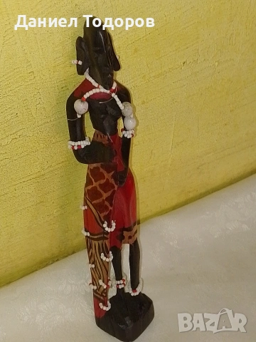 Стара Дървена Африканска Фигура , Статуетка - Масай