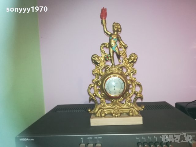 златен старинен термометър-антика 2001212202, снимка 2 - Колекции - 31498266