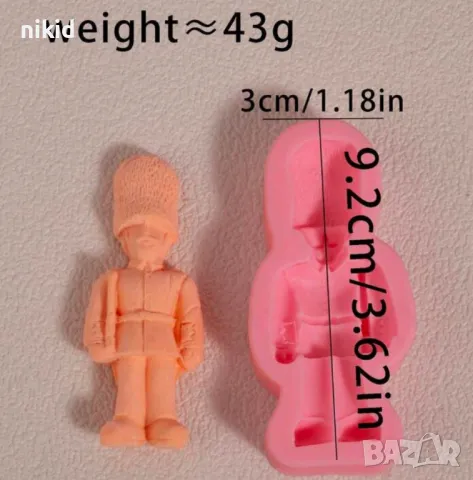 Войник силиконов молд форма декорация украса фондан торта гипс шоколад, снимка 3 - Форми - 30756308