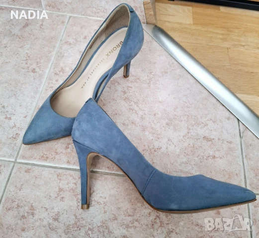 Сини обувки , снимка 3 - Дамски обувки на ток - 50627416