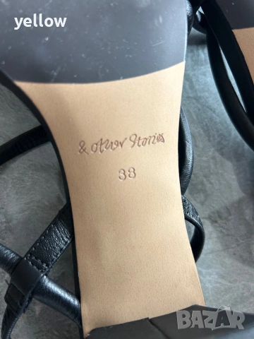 Черни сандали Other Stories на ток, снимка 4 - Сандали - 54055206