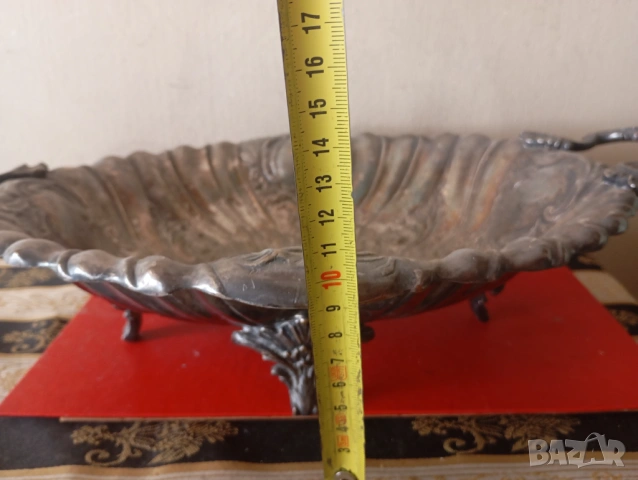 Антична италианска посребрена купа  , снимка 2 - Други ценни предмети - 54252615