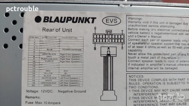 Радио за автомобил с bluetooth и usb Blaupunkt Palma 190 BT, снимка 4 - Аудиосистеми - 54071462