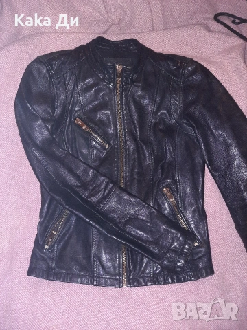 BERSHKA ЕСТЕСТВЕНА КОЖА, снимка 7 - Якета - 53096994