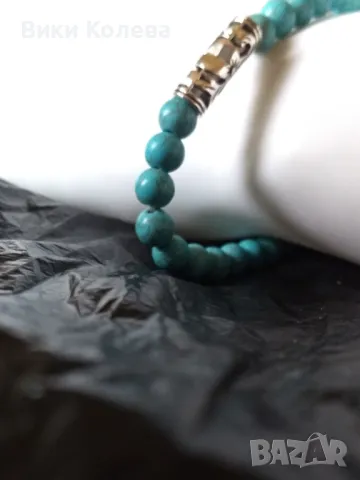 гривна от тюркоаз – амулет за защита и хармония , снимка 8 - Гривни - 50316463