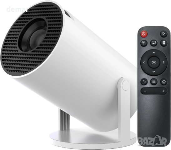 Мини проектор, интелигентен 4K 1080P проектор с WIFI 6 и Bluetooth