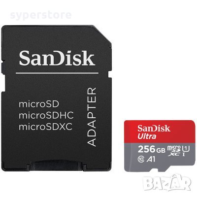 ФЛАШ КАРТА SD MICRO 256GB SanDisk SDSQUAR-256GB-GN6MA, Micro SDXC, + SD Adapter + Memory Zone App