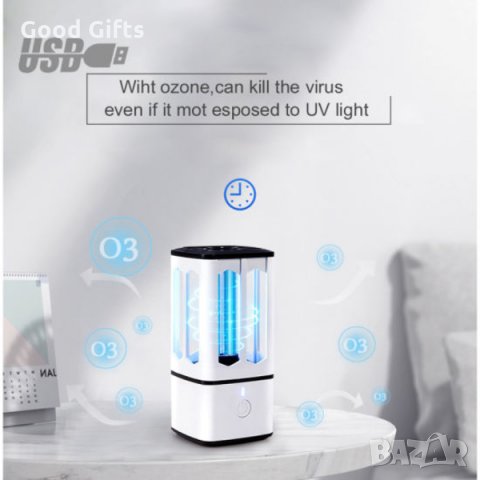 Портативна лампа за дезинфекция и стерилизация UV + озон, снимка 7 - Други стоки за дома - 30322849