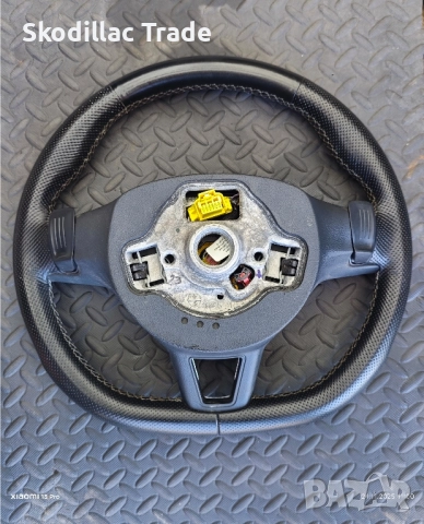 Оригинален кожен волан с пера и подгрев за Шкода/Skoda , снимка 3 - Части - 52520921