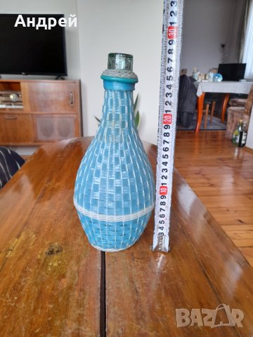 Стара плетена дамаджана #13, снимка 2 - Антикварни и старинни предмети - 39519480