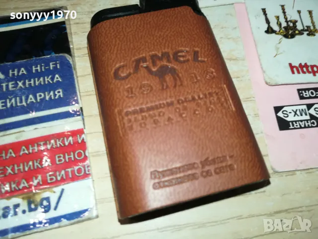 CAMEL-ЗАПАЛКА С КАФЯВА КОЖА 0112241215, снимка 11 - Колекции - 48174343