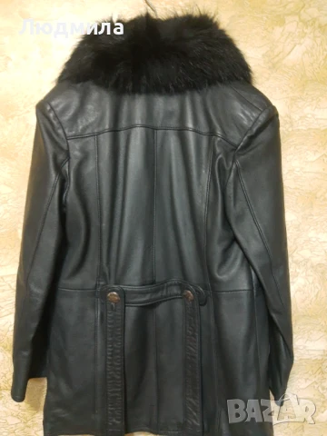 Кожено яке,висок клас с подплата и сатенен хастар,две яки,еко и лисица, снимка 6 - Якета - 50962020