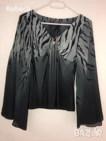 Roberto Cavalli блуза с широки ръкави, снимка 2 - Блузи с дълъг ръкав и пуловери - 52331176