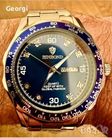 Елегантен, Забележим и Спортен мъжки кварцов часовник Binbond*/Pagani Design - сребрист металик!, снимка 10 - Мъжки - 49564445