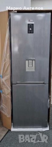 Хладилник с фризер No frost A+++ Нов инокс с диспенсър 60 месеца гаранция, снимка 1 - Хладилници - 39692287